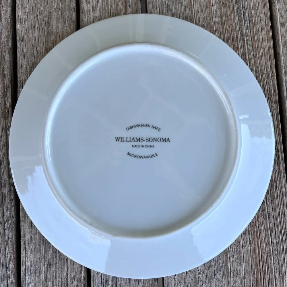 William Sonoma Bunny Band Dessert Plates (4) Multicolor Bunny Eggs Discontinued